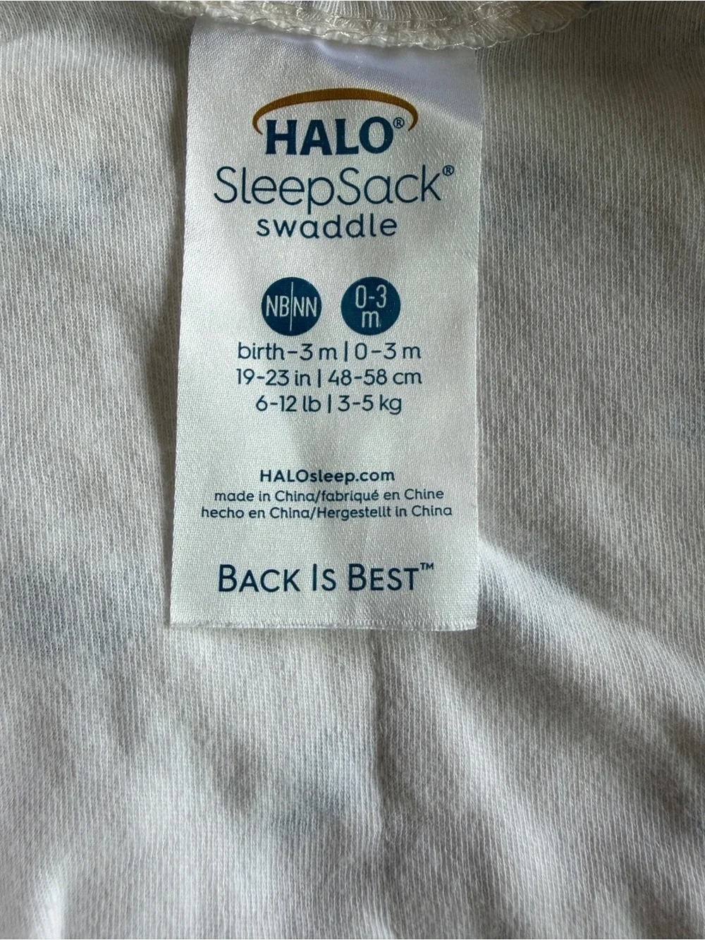 Halo Cream & Light Blue Floral Zip Sleep Sack for Infants